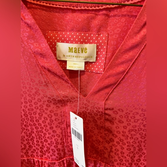 NWT Anthropologie Maeve Pink Cheetah Print Midi Dress - Picture 2 of 3